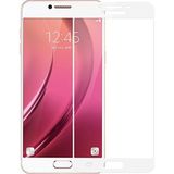 Case 4U Samsung Galaxy ile uyumlu C7 Tam Kaplayan Tamperli Cam Ekran Koruyucu Curved Kırılmaz Kenar Beyaz* HBV000004FBCY