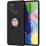 Case 4U Samsung Galaxy ile uyumlu M31 Kılıf Autofocus Shockprof Ravel Yüzüklü Standlı Slikon Kapak Siyah-Rose Gold HBCV00000AS7Y9