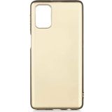 Case 4U Samsung Galaxy ile uyumlu M31S Kılıf Klasik Mat Renkli Yumuşak Premier Silikon Gold HBCV000008FMKE