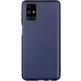 Case 4U Samsung Galaxy ile uyumlu M31S Uyumlu Kılıf Klasik Mat Renkli Yumuşak Premier Silikon Lacivert HBV000011HNQE