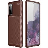Case 4U Samsung Galaxy ile uyumlu S20 FE Kılıf Rugged Armor Karbon Uzun Ömürlü Negro Kılıf Kahverengi HBCV000008FLE4
