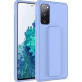 Case 4U Samsung Galaxy ile uyumlu S20 Fe Uyumlu Kılıf Stand Olabilen Mat Yüzey Kaliteli TPU Silikon Qstand Arka Kapak Lila HBCV00002LIQV4