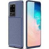 Case 4U Samsung Galaxy ile uyumlu S20 Ultra Kılıf Rugged Armor Karbon Uzun Ömürlü Negro Kılıf Lacivert HBV00000S3ZDY