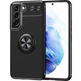 Case 4U Samsung Galaxy ile uyumlu S22 Uyumlu Kılıf Autofocus Shockprof Ravel Yüzüklü Standlı Slikon Kapak Siyah HBCV00001P6RFR
