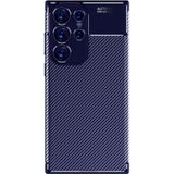Case 4U Samsung Galaxy ile uyumlu S23 Ultra Kılıf Karbon Desenli Sert Silikon Negro Arka Kapak Lacivert HBCV00003NYL00