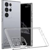 Case 4U Samsung Galaxy ile uyumlu S23 Ultra Uyumlu Kılıf Kamera Korumalı Yumuşak Şeffaf Ince Süper Silikon Şeffaf HBCV000047XA65