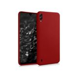 Case 4U Samsung Galaxy M10 Kılıf Klasik Mat Renkli Yumuşak Premier Silikon Kırmızı