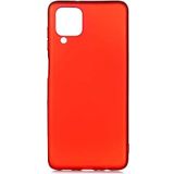 Case 4U Samsung Galaxy M12 Kılıf Klasik Mat Renkli Yumuşak Premier Silikon Kırmızı