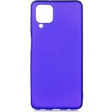 Case 4U Samsung Galaxy M12 Kılıf Klasik Mat Renkli Yumuşak Premier Silikon Saks Mavi