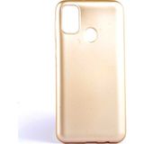 Case 4U Samsung Galaxy M21 Kılıf Klasik Mat Renkli Yumuşak Premier Silikon Gold