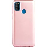 Case 4U Samsung Galaxy M30S Kılıf Klasik Mat Renkli Yumuşak Premier Silikon Rose Gold