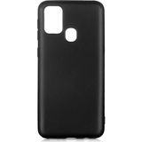 Case 4U Samsung Galaxy M31 Kılıf Klasik Mat Renkli Yumuşak Premier Silikon Siyah