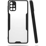 Case 4U Samsung Galaxy M31S Kılıf Kamera Korumalı Ultra Ince Buzlu Mat Renkli Parfe Silikon Kapak Siyah