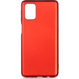 Case 4U Samsung Galaxy M31S Kılıf Klasik Mat Renkli Yumuşak Premier Silikon Kırmızı