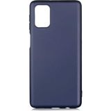 Case 4U Samsung Galaxy M31S Kılıf Klasik Mat Renkli Yumuşak Premier Silikon Lacivert
