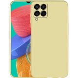 Case 4U Samsung Galaxy M33 Uyumlu Kılıf Klasik Mat Renkli Yumuşak Premier Silikon Altın