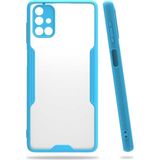Case 4U Samsung Galaxy M51 Kılıf Kamera Korumalı Ultra Ince Buzlu Mat Renkli Parfe Silikon Kapak Mavi