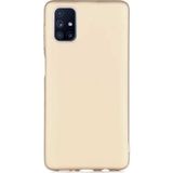 Case 4U Samsung Galaxy M51 Kılıf Klasik Mat Renkli Yumuşak Premier Silikon Altın