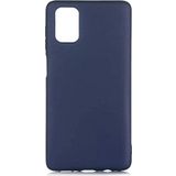 Case 4U Samsung Galaxy M51 Kılıf Klasik Mat Renkli Yumuşak Premier Silikon Lacivert
