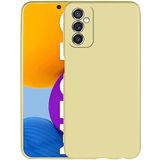 Case 4U Samsung Galaxy M52 Uyumlu Kılıf Klasik Mat Renkli Yumuşak Premier Silikon Altın