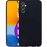 Case 4U Samsung Galaxy M52 Uyumlu Kılıf Klasik Mat Renkli Yumuşak Premier Silikon Siyah