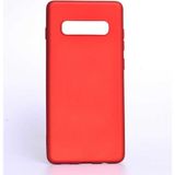 Case 4U Samsung Galaxy S10 Kılıf Klasik Mat Renkli Yumuşak Premier Silikon Kırmızı