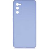 Case 4U Samsung Galaxy S20 FE Kılıf Kamera Korumalı Lansman Içi Kadife Soft Yumuşak Dokulu Liquid Silikon Lila