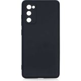 Case 4U Samsung Galaxy S20 FE Kılıf Kamera Korumalı Lansman Içi Kadife Soft Yumuşak Dokulu Liquid Silikon Siyah