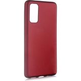 Case 4U Samsung Galaxy S20 Kılıf Klasik Mat Renkli Yumuşak Premier Silikon Mürdüm