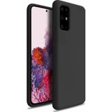Case 4U Samsung Galaxy S20 Plus Kılıf Klasik Mat Renkli Yumuşak Premier Silikon Siyah