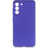Case 4U Samsung Galaxy S21 fe Uyumlu Kılıf Klasik Mat Renkli Yumuşak Premier Silikon Mavi