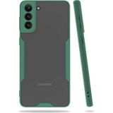 Case 4U Samsung Galaxy S21 Plus Uyumlu Kılıf Kamera Korumalı Ultra Ince Buzlu Mat Renkli Parfe Silikon Kapak Koyu Yeşil