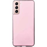 Case 4U Samsung Galaxy S21 Plus Uyumlu Kılıf Klasik Mat Renkli Yumuşak Premier Silikon Rose Gold