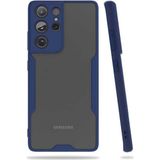 Case 4U Samsung Galaxy S21 Ultra Uyumlu Kılıf Kamera Korumalı Mat Silikon Arka Kapak Kamera Korumalı Ultra Ince Buzlu Mat Renkli Parfe Silikon Kapak Lacivert