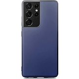 Case 4U Samsung Galaxy S21 Ultra Uyumlu Kılıf Klasik Mat Renkli Yumuşak Premier Silikon Lacivert
