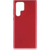 Case 4U Samsung Galaxy S22 Ultra Uyumlu Kılıf Klasik Mat Renkli Yumuşak Premier Silikon Kırmızı