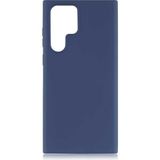 Case 4U Samsung Galaxy S22 Ultra Uyumlu Kılıf Klasik Mat Renkli Yumuşak Premier Silikon Lacivert