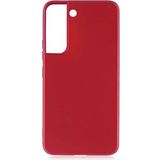 Case 4U Samsung Galaxy S22 Uyumlu Kılıf Klasik Mat Renkli Yumuşak Premier Silikon Kırmızı