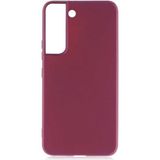 Case 4U Samsung Galaxy S22 Uyumlu Kılıf Klasik Mat Renkli Yumuşak Premier Silikon Mürdüm