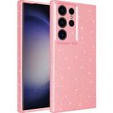 Case 4U Samsung Galaxy S23 Ultra Kılıf Kamera Korumalı Simli Lüks Koton Kapak
