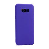 Case 4U Samsung Galaxy S8 Plus Kılıf Klasik Mat Renkli Yumuşak Premier Silikon Mor