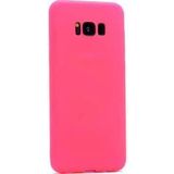 Case 4U Samsung Galaxy S8 Plus Kılıf Klasik Mat Renkli Yumuşak Premier Silikon Pembe*