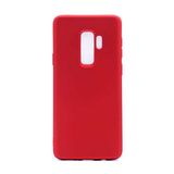 Case 4U Samsung Galaxy S9 Plus Kılıf Klasik Mat Renkli Yumuşak Premier Silikon Kırmızı