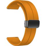 Case 4U Samsung Galaxy Watch 3 41MM Metal Tokalı Kordon Kayış Bileklik Silikon Krd-84 Açık Turuncu