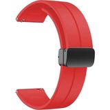 Case 4U Samsung Galaxy Watch 3 41MM Metal Tokalı Kordon Kayış Bileklik Silikon Krd-84 Kırmızı