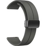 Case 4u Samsung Galaxy Watch 3 41MM Metal Tokalı Kordon Kayış Bileklik Silikon Krd-84 Koyu Gri