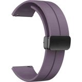Case 4u Samsung Galaxy Watch 3 41MM Metal Tokalı Kordon Kayış Bileklik Silikon Krd-84 Mor