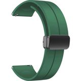 Case 4U Samsung Galaxy Watch 3 41MM Metal Tokalı Kordon Kayış Bileklik Silikon Krd-84 Yeşil