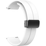 Case 4U Samsung Galaxy Watch 3 45MM Metal Tokalı Kordon Kayış Bileklik Silikon Krd-84 Beyaz
