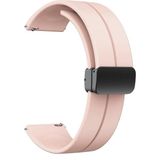 Case 4u Samsung Galaxy Watch 3 45MM Metal Tokalı Kordon Kayış Bileklik Silikon Krd-84 Pembe